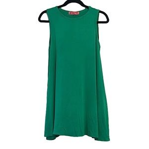 ALMOST Pink Kelly Green Tank Top Dress with Pockets